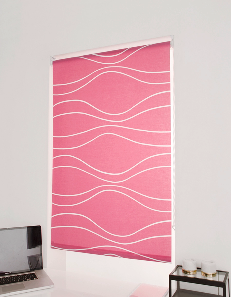 Rullgardin rosa, måttillverkad, Hasta