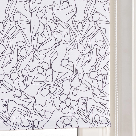 Mörkläggande rullgardin med mönster av kvinnor