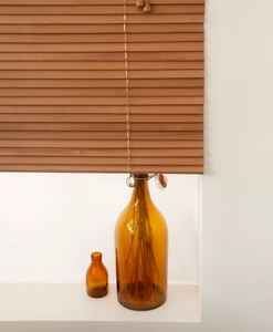 Wooden Venetian blind, slat width 27 mm, cherry, 130 cm height