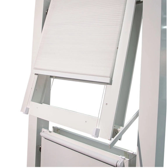 Skruvfri plisségardin, vit