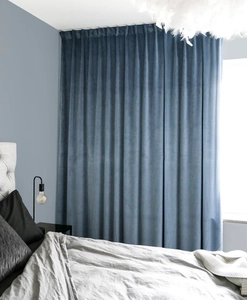 Velvet curtain, LJUVA, made-to-measure, blue