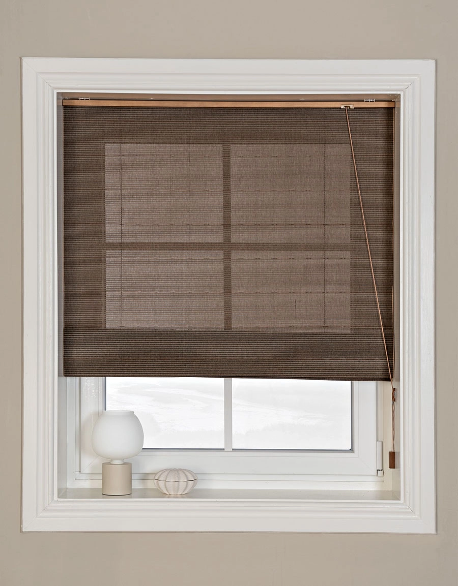 Brun hissgardin/roll-up