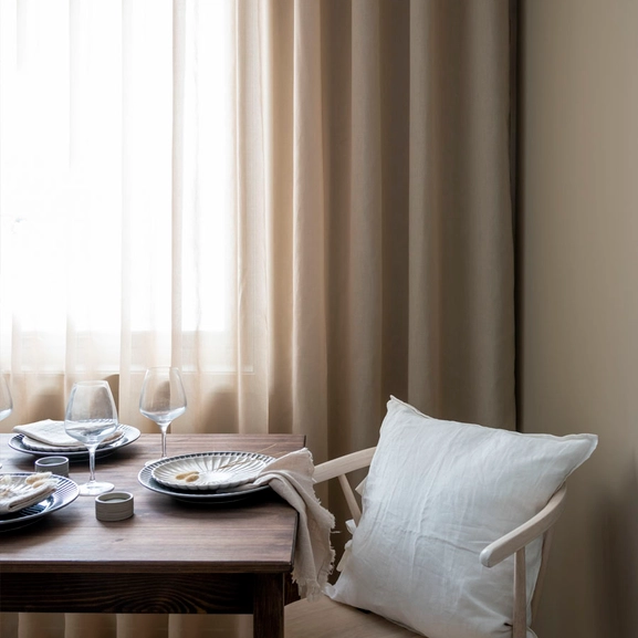 Made-to-measure curtain VISKA, beige