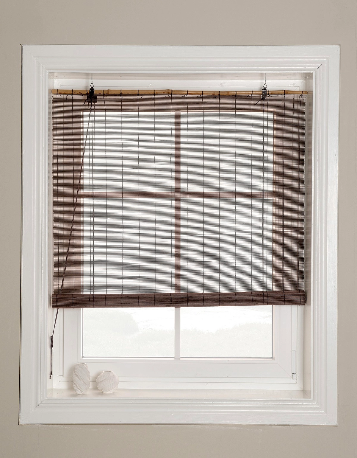 Mörkbrun roll-up rullgardin