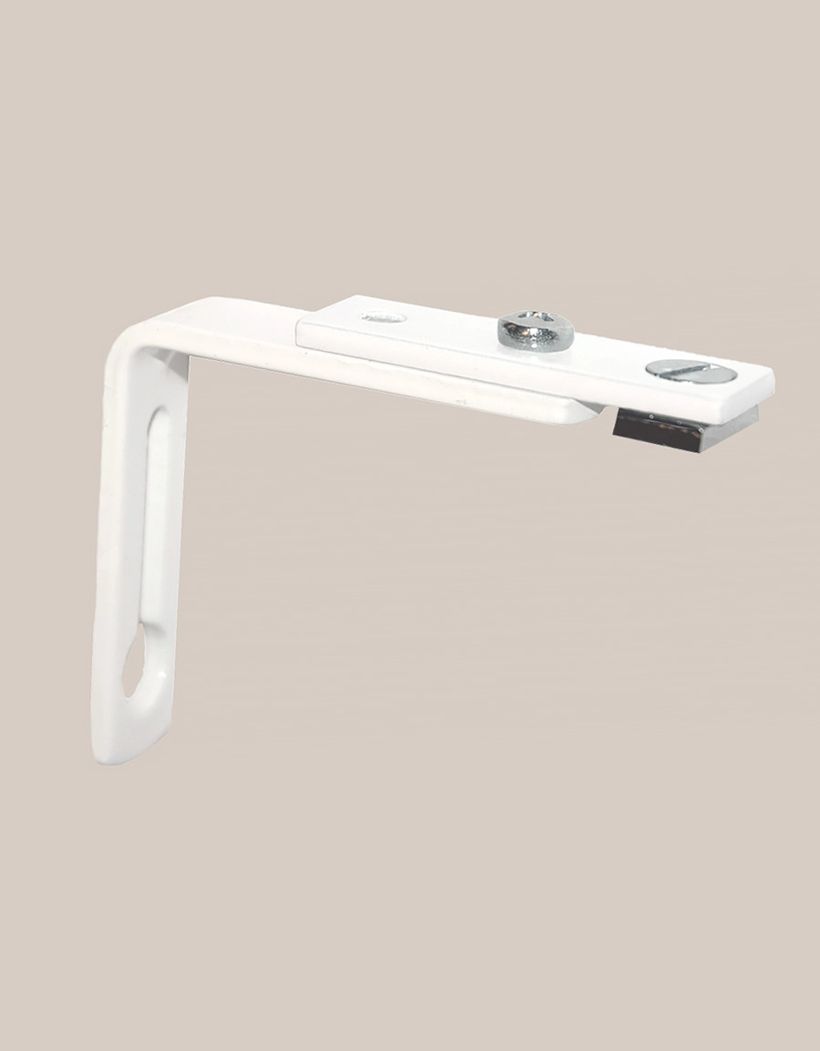 White wall bracket for Cabin rail.