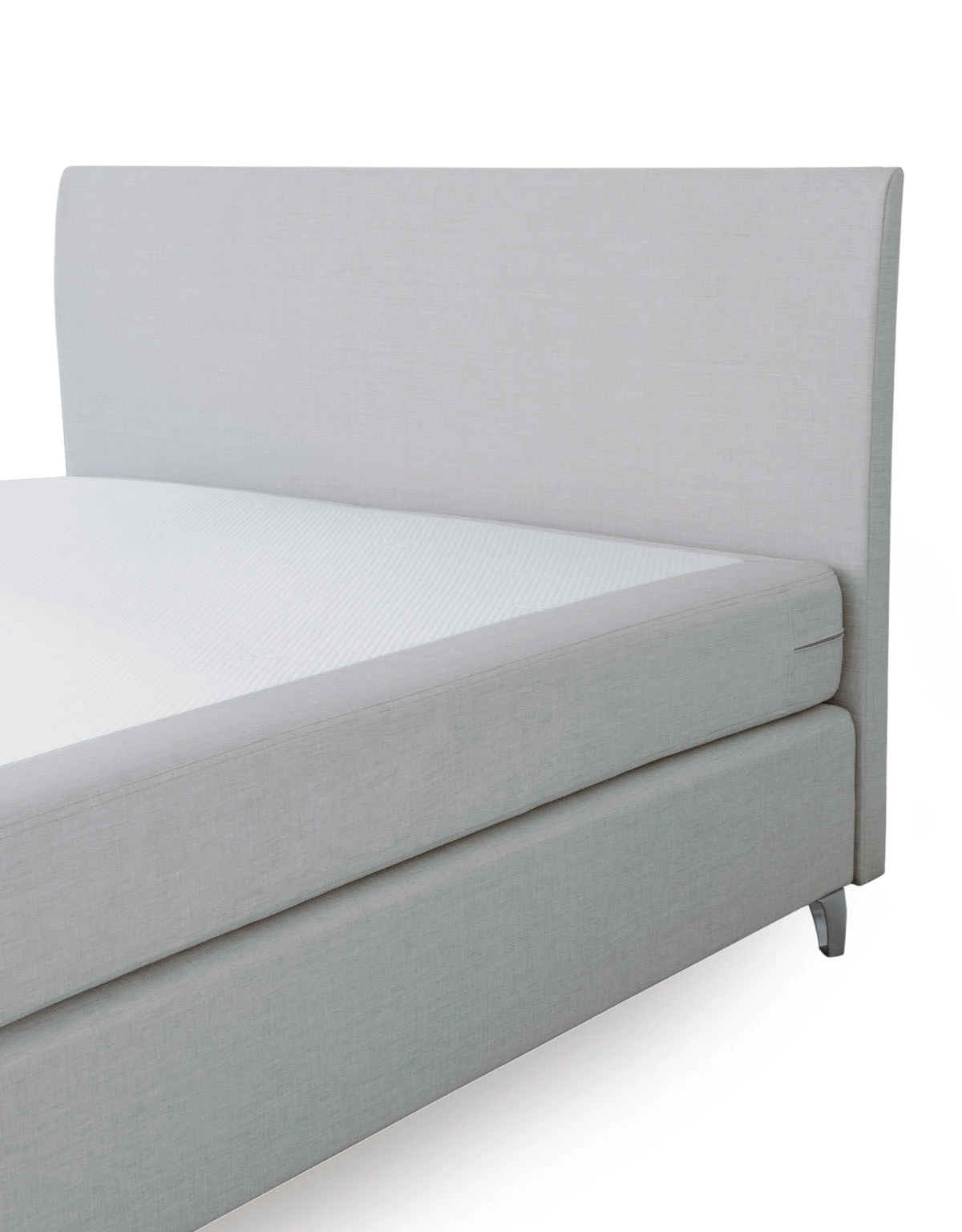 Ljusgrå sänggavel till dubbelsäng