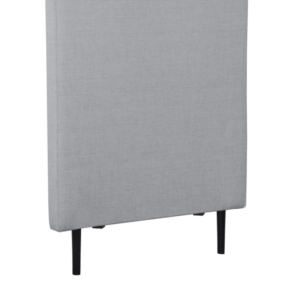 Ljusgrå sänggavel till enkelsäng