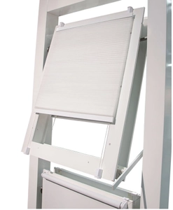 Skruvfri plisségardin, vit