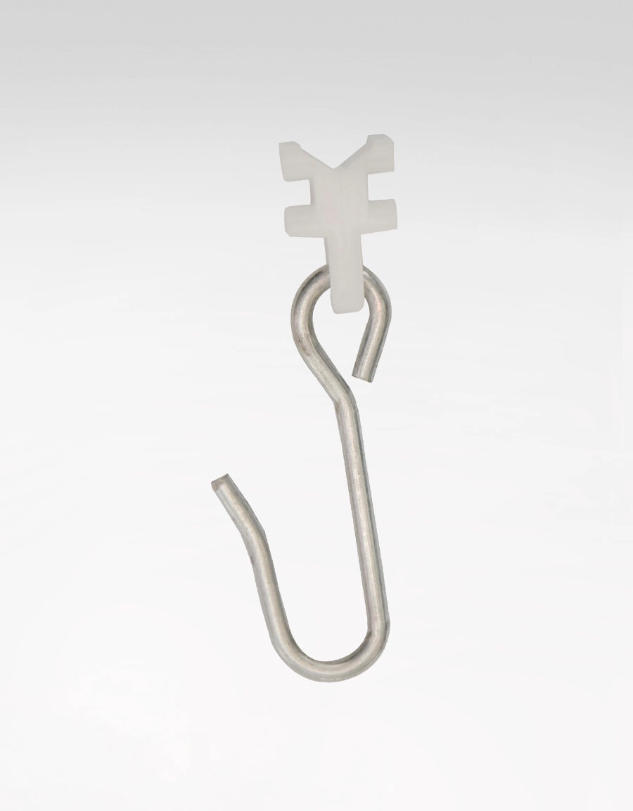 U-glider with hook, for shower curtain ring