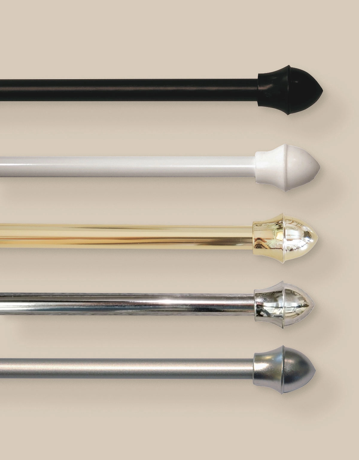 caféstänger i olika färger