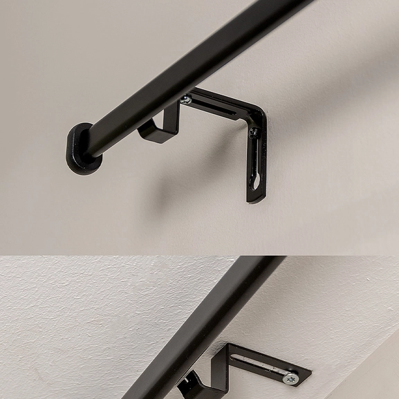 Montering på vägg och i tak, gardinstång Modena