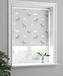 child roller blind elephant gray