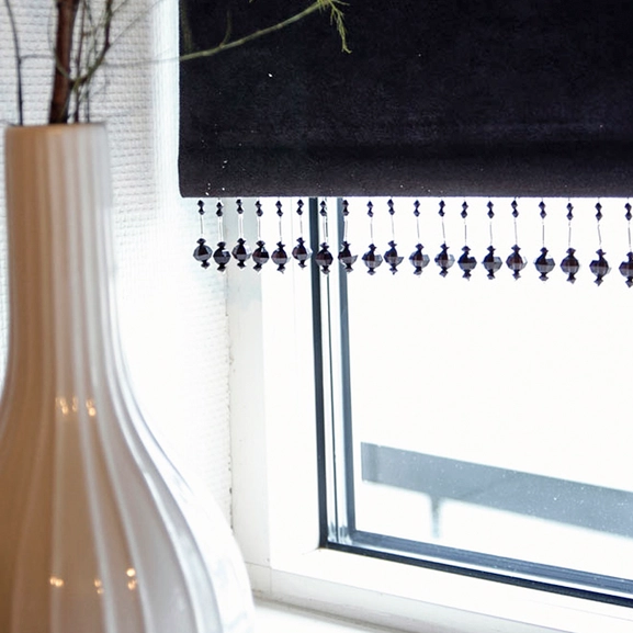 Pärlband Charleston, svart, 2.25 m