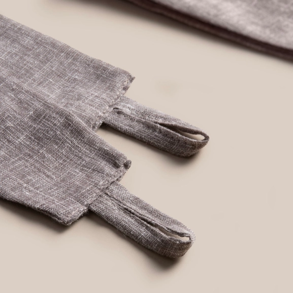 Brunt gardinomtag i tyg