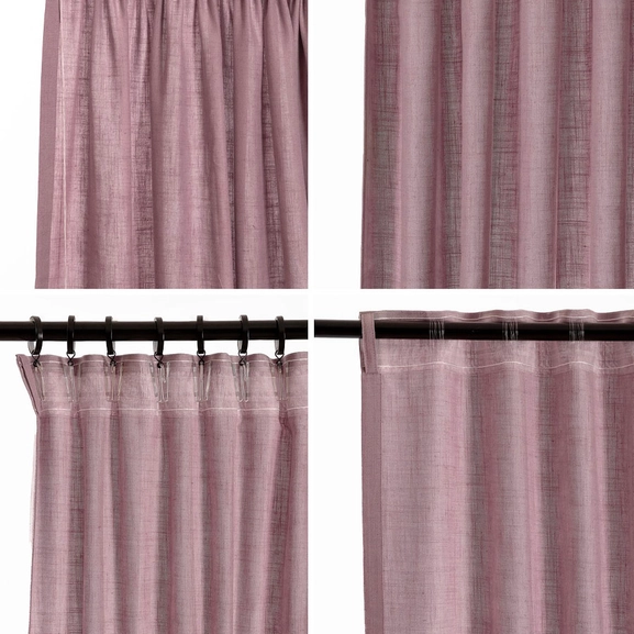 Olika upphängningsätt gardin Lina