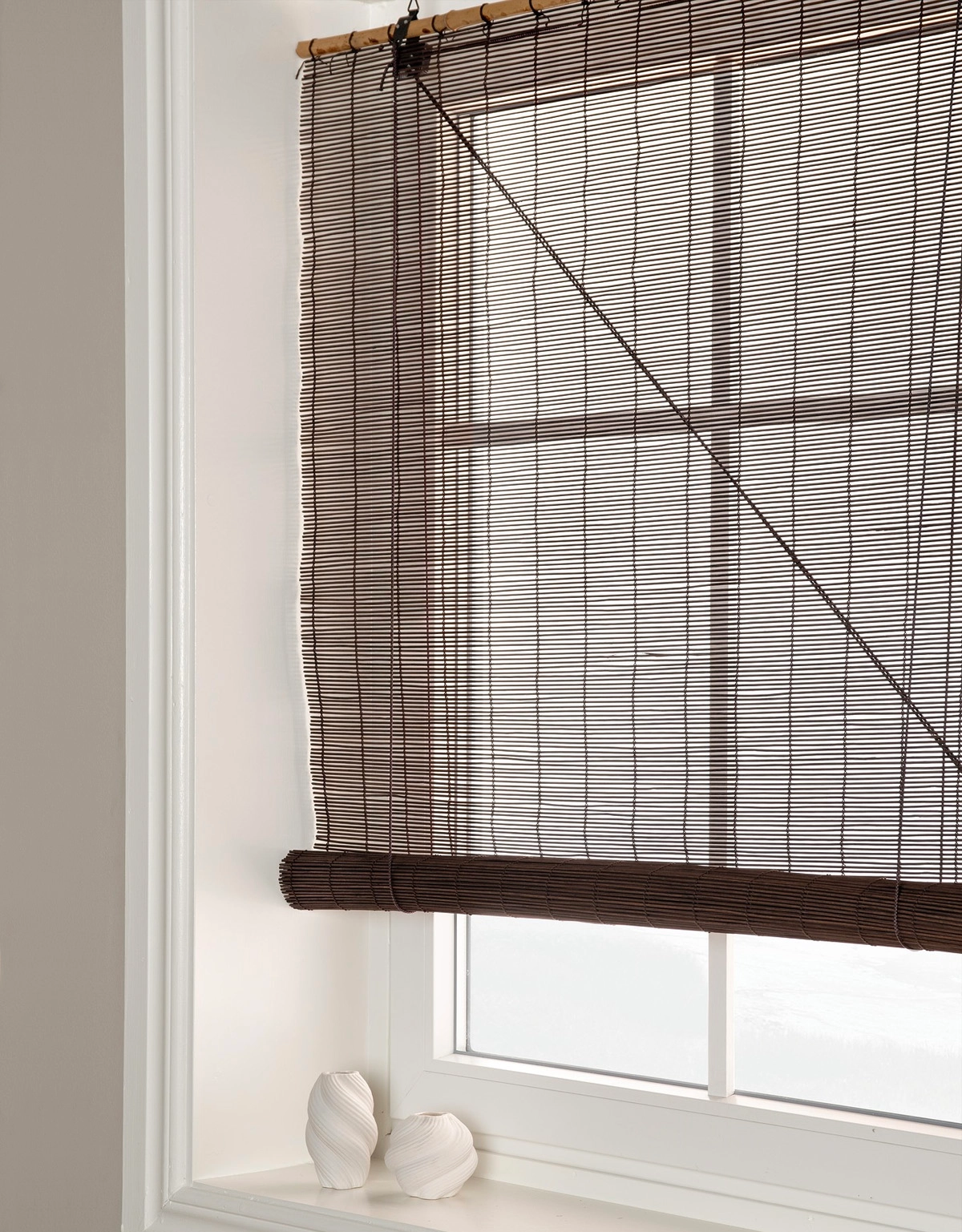 Mörkbrun roll-up rullgardin