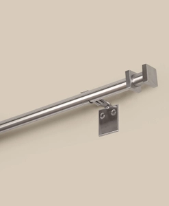 Gardinstång Sqaure i rostfritt stål