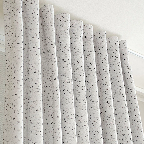 Måttillverkad gardin mörkläggande, Composite, vit/svart