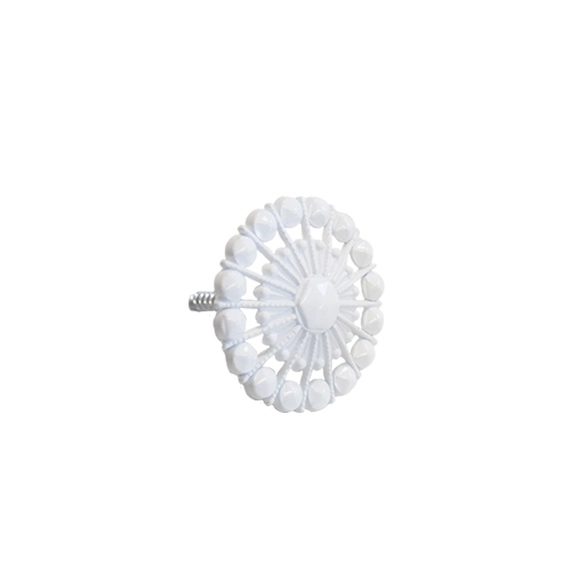 Omtagsfäste Spetsmönster vit Hasta