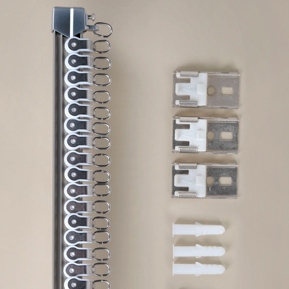 Gardinskena Bendable, vit eller varmsilver, 200 cm & 250 cm