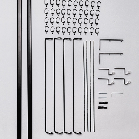 Gardinstång Modena, allt som ingår i förpackningen