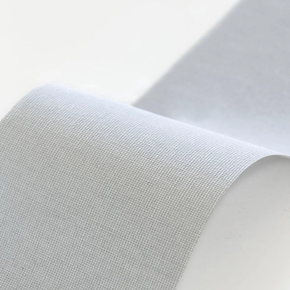 Lamellgardin Opti Pro, väv avskärmande Opal, måttillverkad, ljusgrå