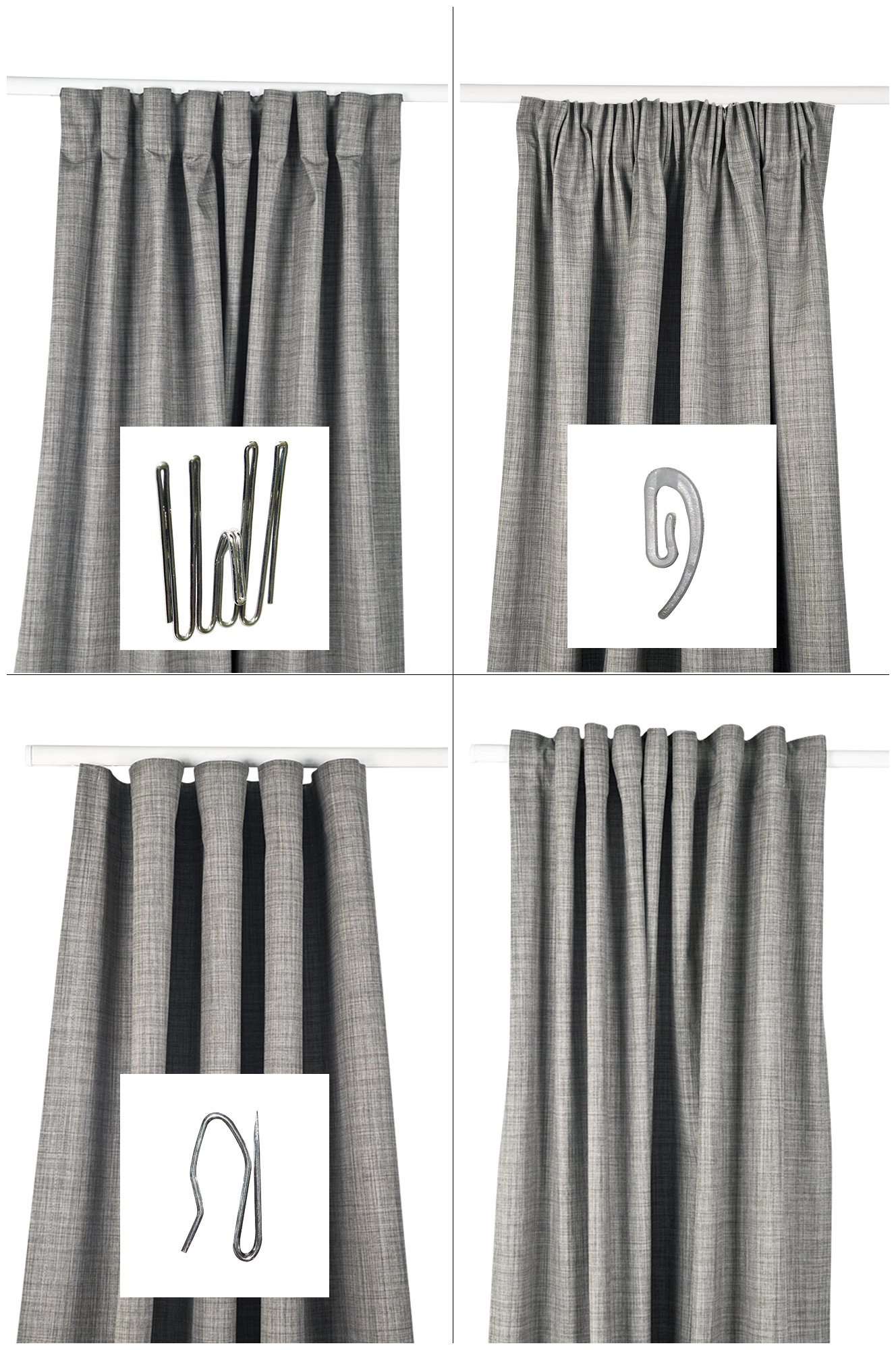Multi-purpose curtain tape – four different setups!