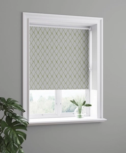 Elisa blackout roller blind, made-to-measure, gray/green