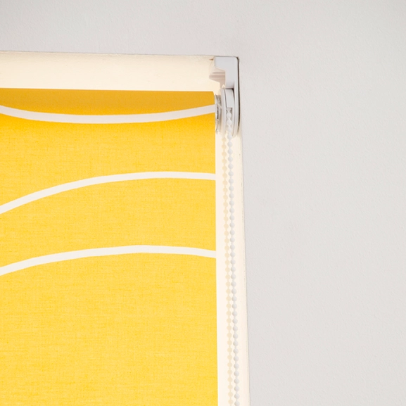 Rullgardin gul, måttillverkad, Hasta