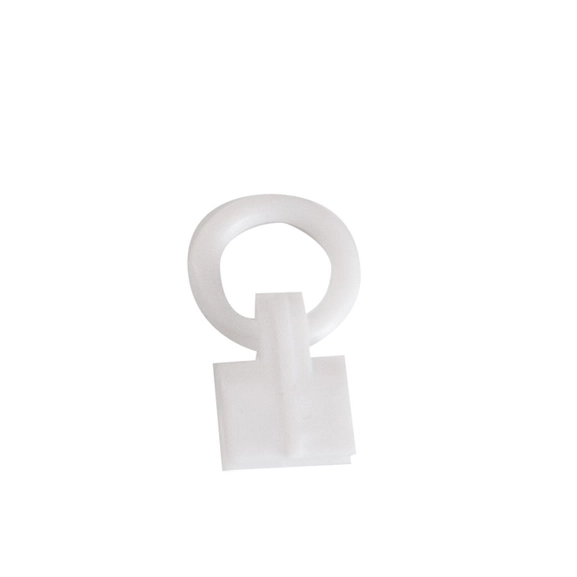 Pull-up curtain ring with child-safety function, white plastic