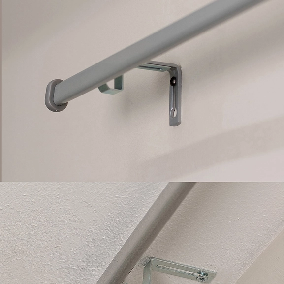 Montering på vägg och i tak, gardinstång Modena