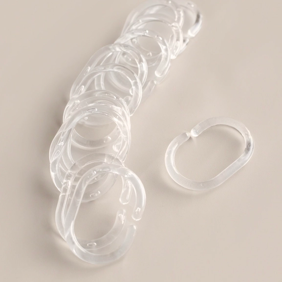 Transparenta duschdraperiringar