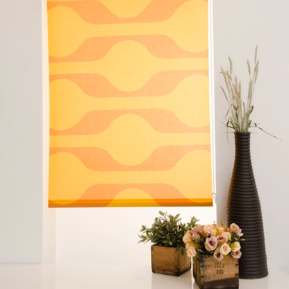 Rullgardin gul, måttillverkad, Hasta