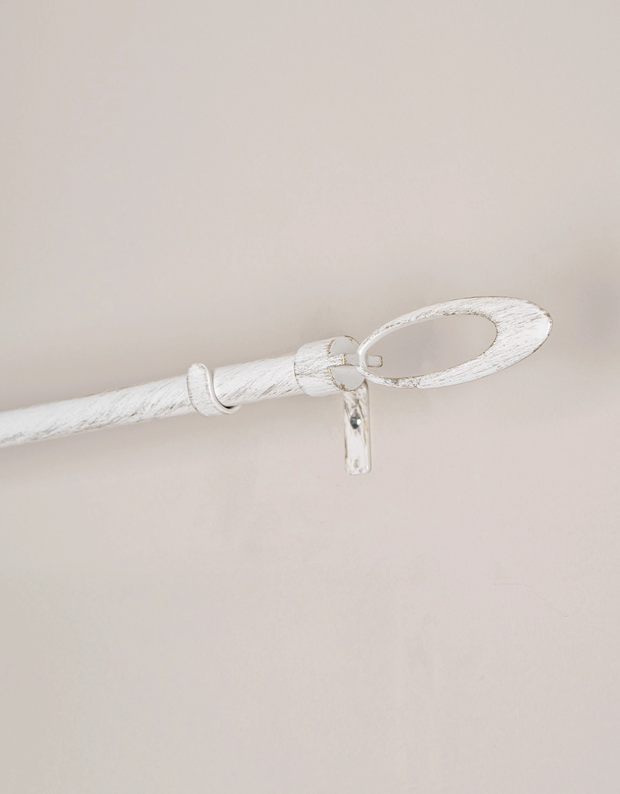 Gardinstång i vitguld