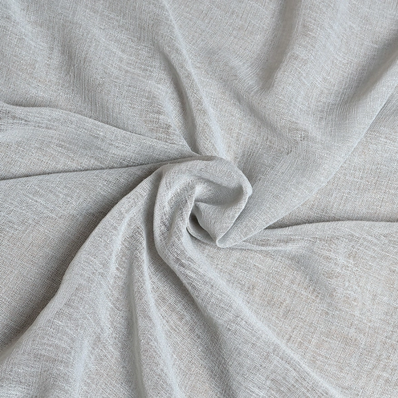 Närbild på gardintyg Malva, blå