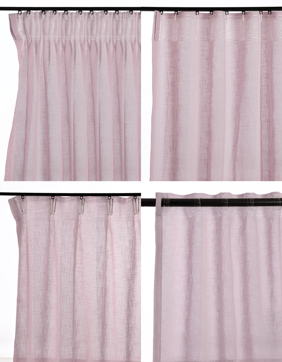 Olika upphängningssätt för gardin Malva