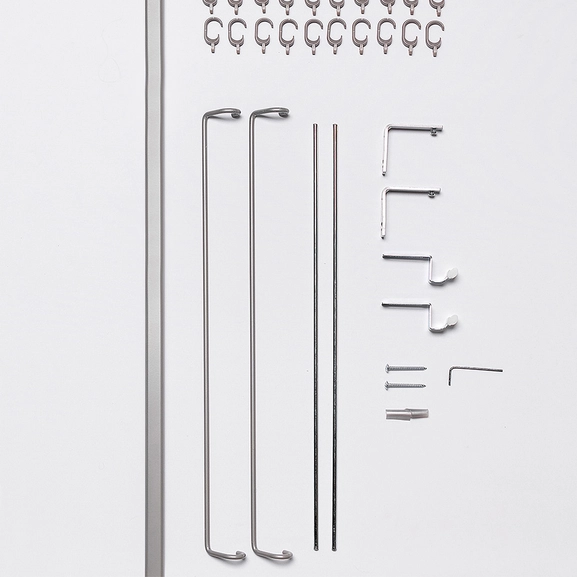 Gardinstång Modena, allt som ingår i förpackningen