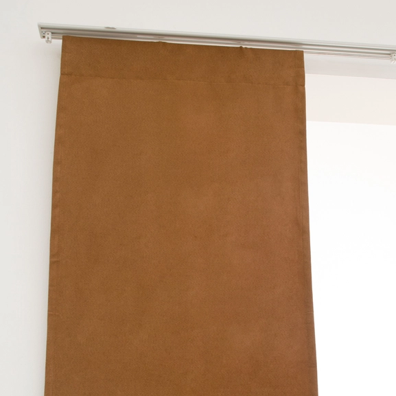 Panelgardin Suede, mellanbrun