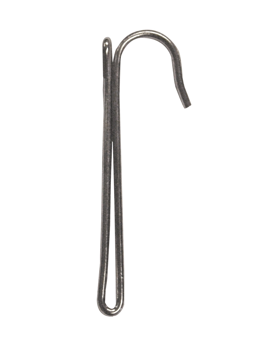 Single-prong eye hook with high profile