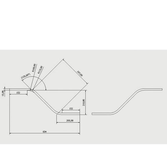 S-bend for U-rail