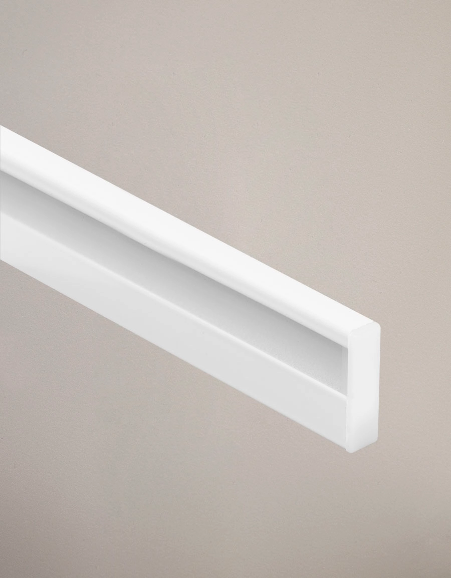 Alex curtain rail, white, incl. gliders