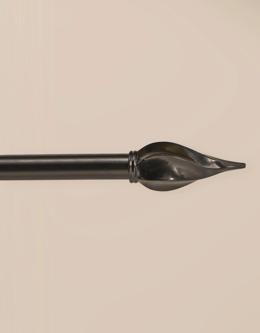 Reglerbar gardinstång 16/19 mm, svart