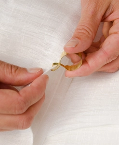 Klämring till caféstång mässing, Hasta