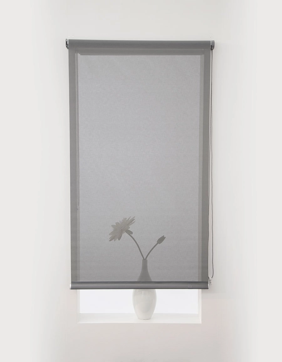 Screen roller blind dark gray