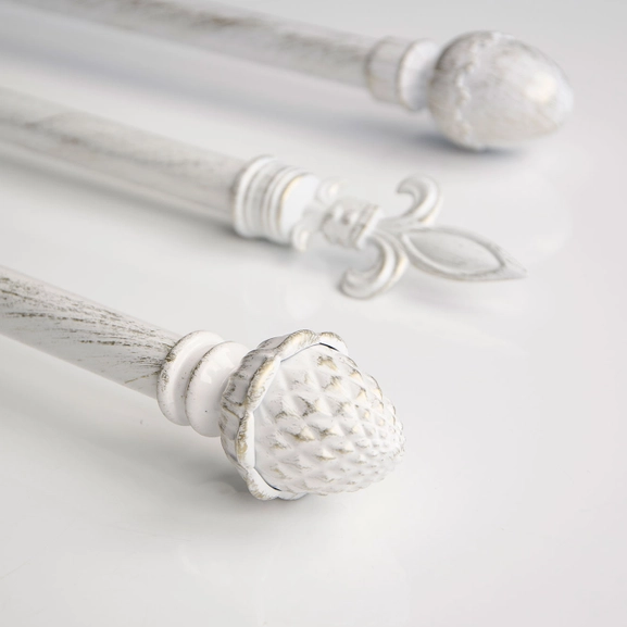 Kotte, Lilja and Elin curtain rods in white gold from Hasta