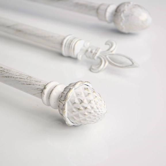 Kotte, Lilja and Elin curtain rods in white gold from Hasta