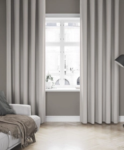 Flame retardant curtain HAWICK, beige, made-to-measure