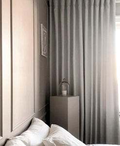 Made-to-measure curtain DOKIE, blackout 95%, white