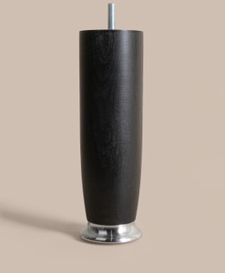 Svarta sängben med alufot