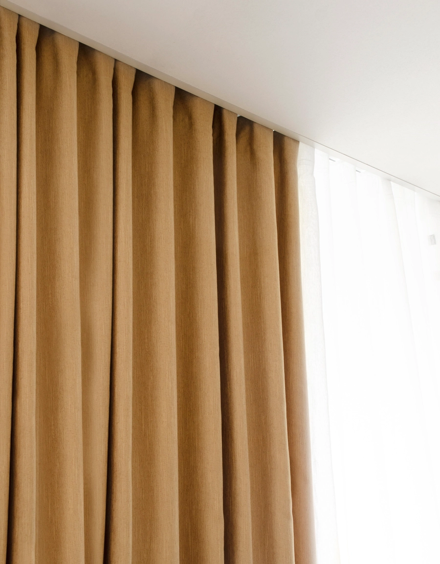Made-to-measure curtain COOLA, shading curtain (80% blackout), golden